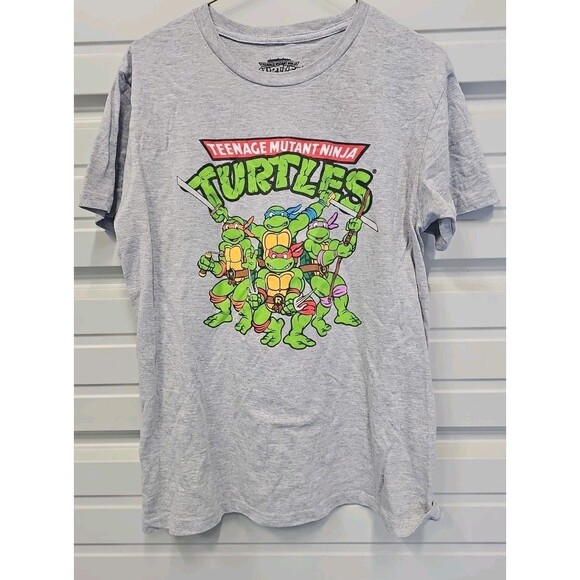 Teenage Mutant Ninja Turtle Size S Nickelodeon Mens Gray Short Sleeves T Shirt - Picture 1 of 3